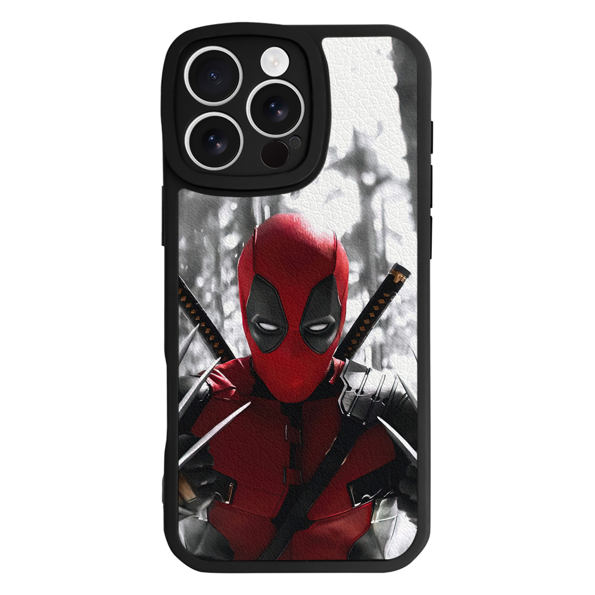 （画像用） Deadpool デッドプール 【iPhone 16シリーズ対応】シリコンスマホケース（レザー調） 材質：シリコン